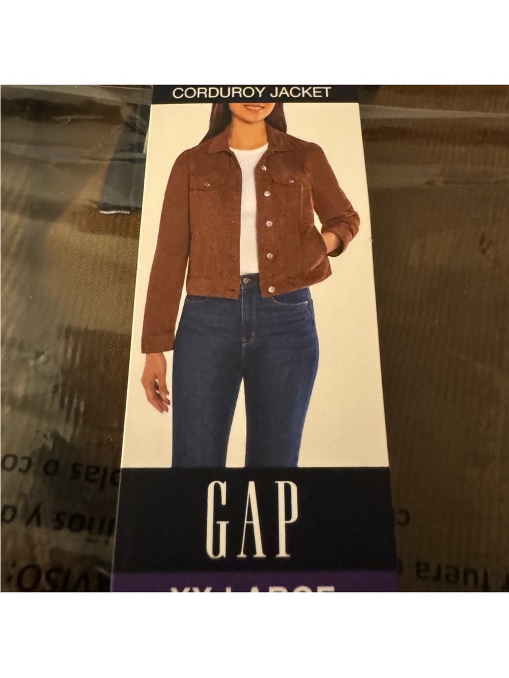 GAP Women's Brown Corduroy Button-Front Jacket